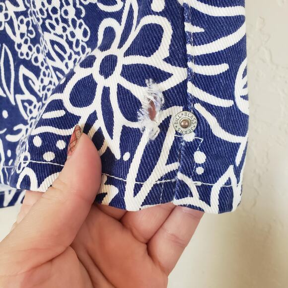 Bill Blass Floral High Waisted Mom Shorts Vintage 90s Size 12 - Picture 4 of 12